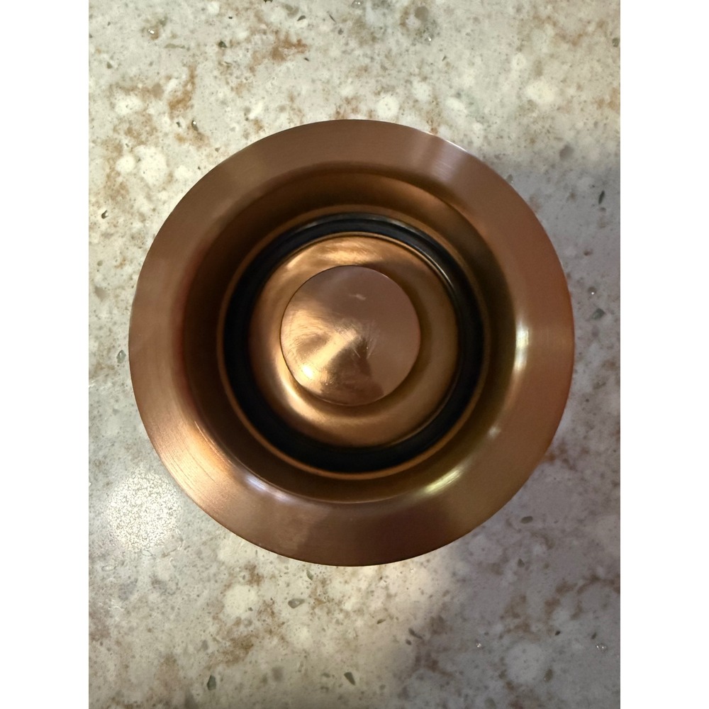 Brushed Copper Kitchen Sink Garbage Disposal Flange and Stopper Set 4.5 Inch